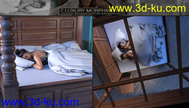 Z Luxury Morphing Bed and Poses模型的图片6