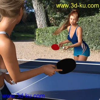 3D打印模型Z Ping Pong Fun Props and Poses for Genesis 3 and 8的图片