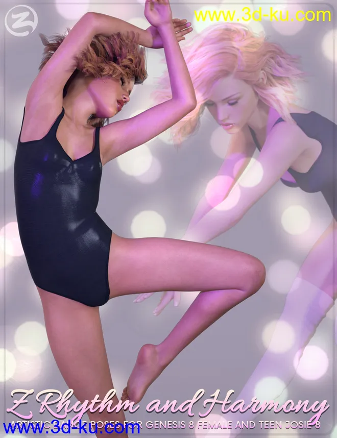 Z Rhythm and Harmony - Dance Poses for Genesis 8 Female and Teen Josie 8模型的图片1