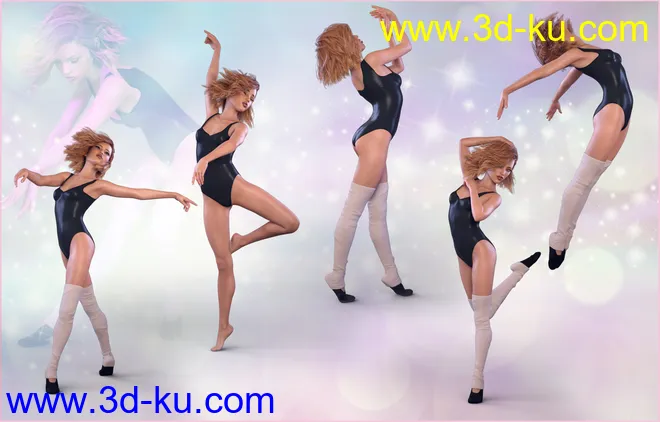 Z Rhythm and Harmony - Dance Poses for Genesis 8 Female and Teen Josie 8模型的图片4