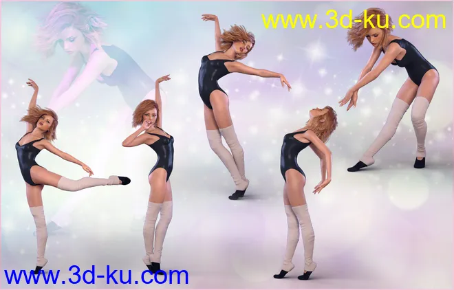 Z Rhythm and Harmony - Dance Poses for Genesis 8 Female and Teen Josie 8模型的图片6