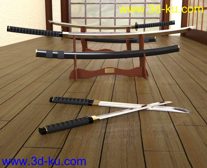 Z Samurai Swords - Props and Poses for Genesis 8模型的图片2