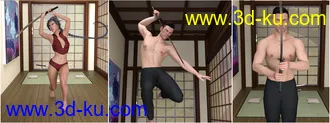 3D打印模型Z Samurai Swords - Props and Poses for Genesis 8的图片