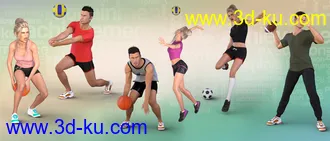 3D打印模型Z Utility Series - Ball Sports - Props, Poses and Partials for Genesis 3 and 8的图片