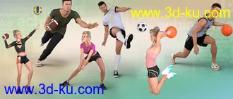 3D打印模型Z Utility Series - Ball Sports - Props, Poses and Partials for Genesis 3 and 8的图片