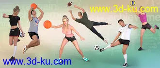 3D打印模型Z Utility Series - Ball Sports - Props, Poses and Partials for Genesis 3 and 8的图片
