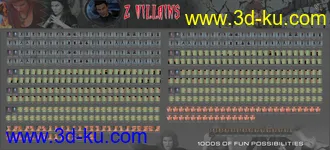 3D打印模型Z Villains Pose Mega Set的图片