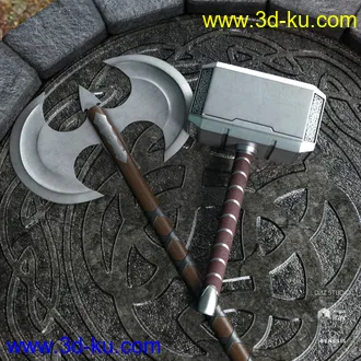 3D打印模型Z Weapons of the Gods and Poses for Genesis 3 and 8的图片