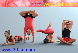 3D打印模型Z Yoga and Stretching Pose Mega Set的图片
