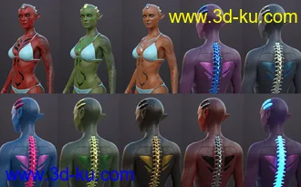 3D打印模型Zellarian for Zelara 8 & Genesis 8 Female(s)的图片