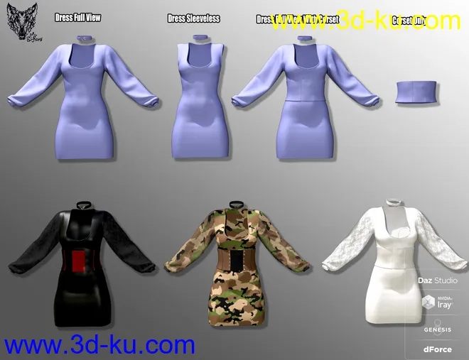 ZK dForce Giel Outfit模型的图片4