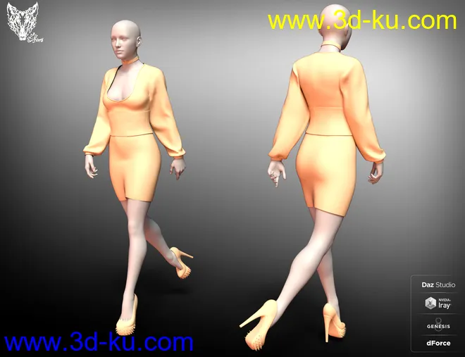 ZK dForce Giel Outfit模型的图片7