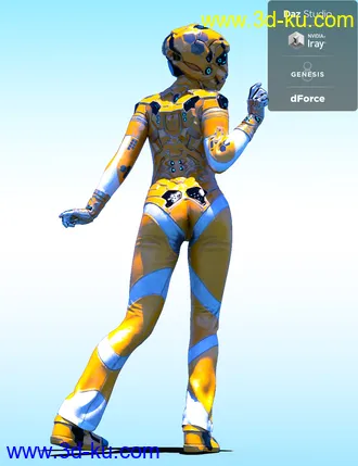 3D打印模型Zollacce Outfit for Genesis 8 Female(s)的图片