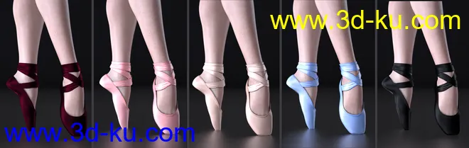 101 Series - Pure Grace Poses and Ballet Shoes for Genesis 8 Female模型的图片2