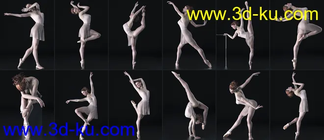 101 Series - Pure Grace Poses and Ballet Shoes for Genesis 8 Female模型的图片9