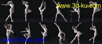 3D打印模型101 Series - Pure Grace Poses and Ballet Shoes for Genesis 8 Female的图片