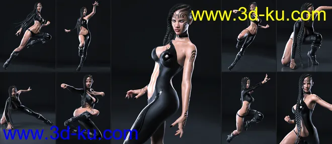 101 Series - Super Action Poses for Genesis 8模型的图片2