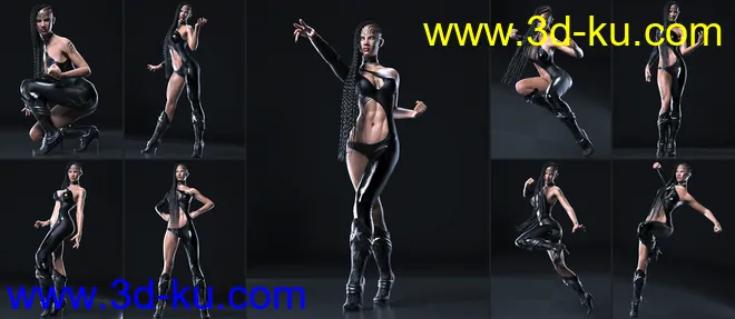 101 Series - Super Action Poses for Genesis 8模型的图片4