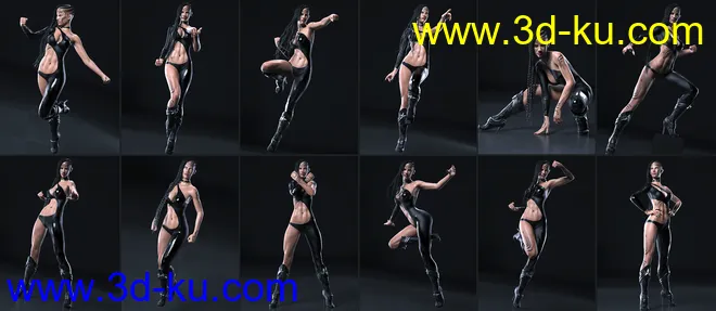 101 Series - Super Action Poses for Genesis 8模型的图片5