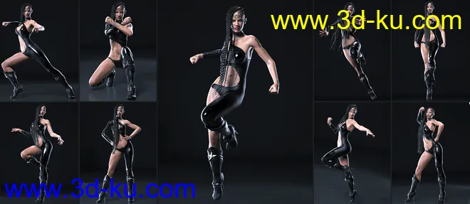 101 Series - Super Action Poses for Genesis 8模型的图片6