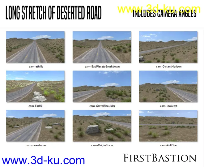 1stB Long Stretch of Deserted Road模型的图片9