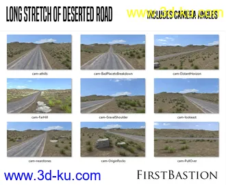 3D打印模型1stB Long Stretch of Deserted Road的图片
