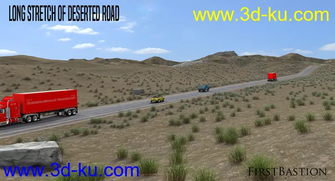 1stB Long Stretch of Deserted Road模型的图片10