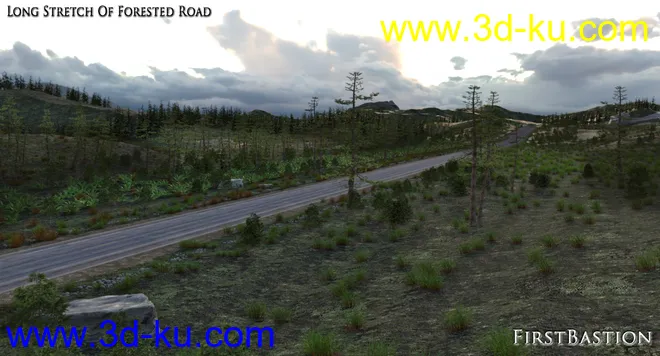1stB-Long Stretch of Forested Road Add-On模型的图片3