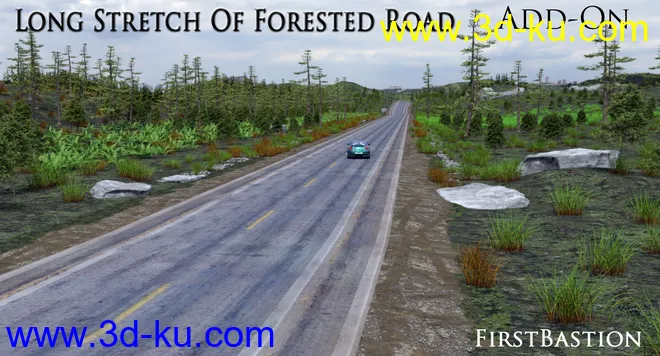 1stB-Long Stretch of Forested Road Add-On模型的图片7