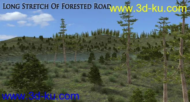 1stB-Long Stretch of Forested Road Add-On模型的图片9