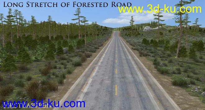 1stB-Long Stretch of Forested Road Add-On模型的图片10
