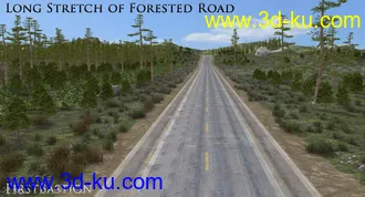 3D打印模型1stB-Long Stretch of Forested Road Add-On的图片