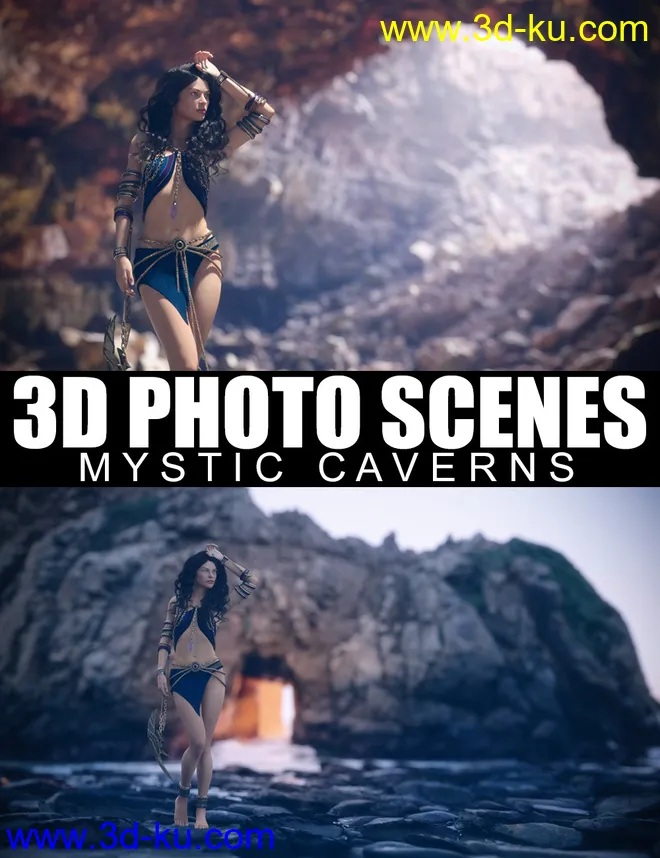 3D Photo Scenes - Mystic Caverns模型的图片1