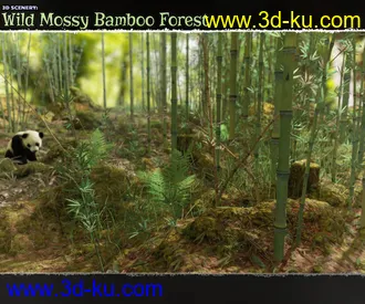 3D打印模型3D Scenery - Wild Mossy Bamboo Forest的图片