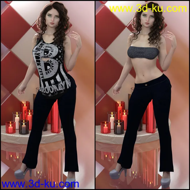 7th Ave - dforce - Taylor for Genesis 8 Females模型的图片1