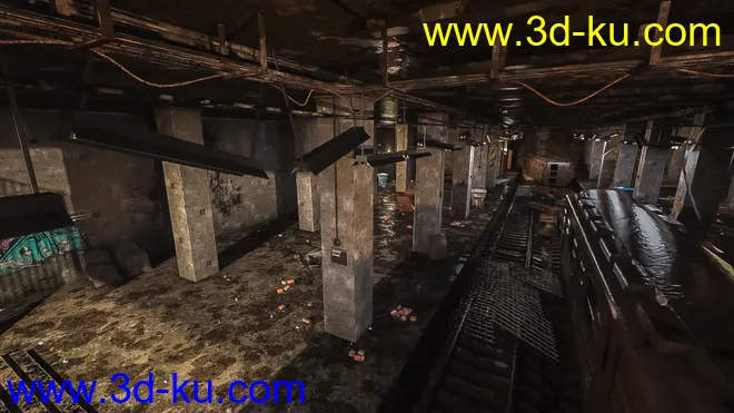 Abandoned Subway Station模型的图片4