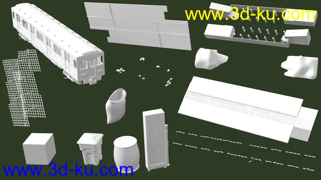 Abandoned Subway Station模型的图片10