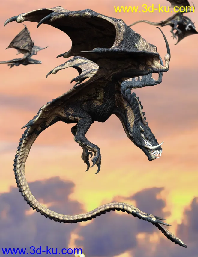 Action Wyvern Poses for HH Wyvern模型的图片2