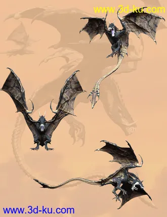 3D打印模型Action Wyvern Poses for HH Wyvern的图片