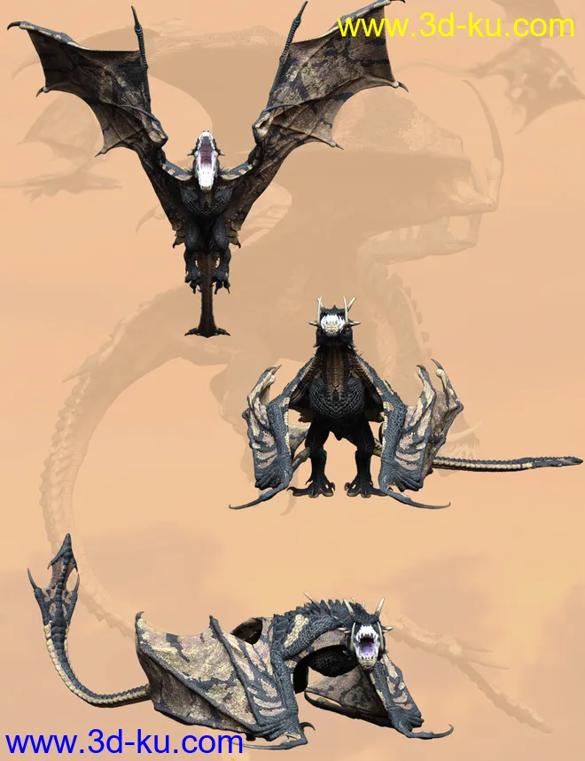 Action Wyvern Poses for HH Wyvern模型的图片4