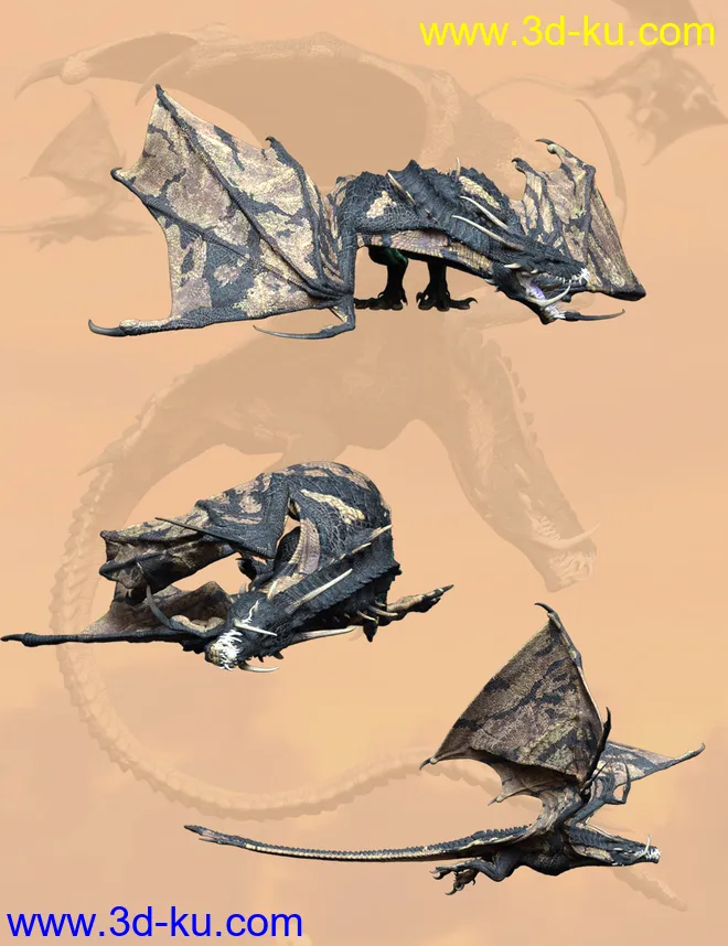 Action Wyvern Poses for HH Wyvern模型的图片6