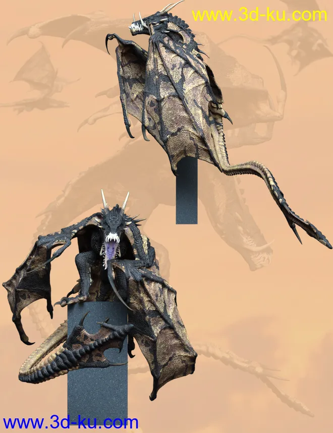 Action Wyvern Poses for HH Wyvern模型的图片7