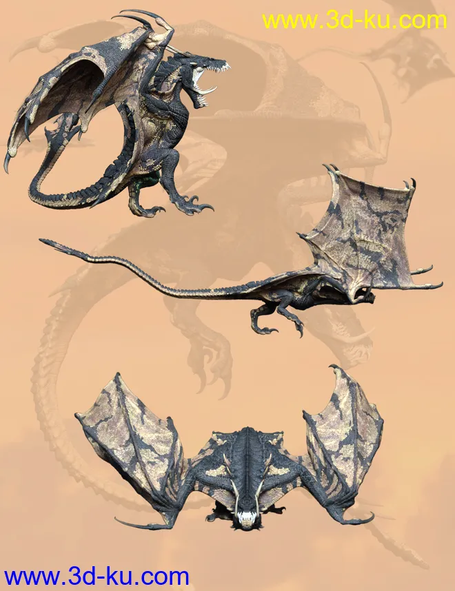 Action Wyvern Poses for HH Wyvern模型的图片8