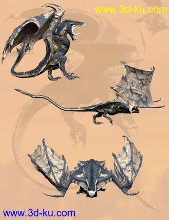 3D打印模型Action Wyvern Poses for HH Wyvern的图片