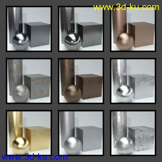 Aged Metals for Iray模型的图片4
