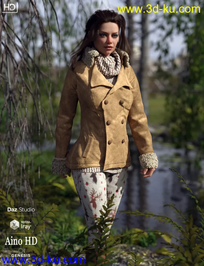 Aino HD For Genesis 8 Female模型的图片11