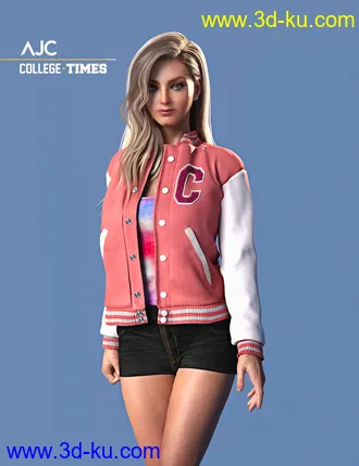 AJC College Times Outfit for Genesis 8 Female(s)模型的图片4