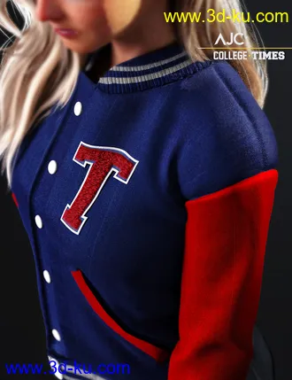 AJC College Times Outfit for Genesis 8 Female(s)模型的图片5