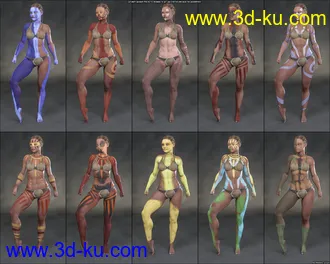 Aki Bodypaints Vol 1 for Genesis 8 Female(s)模型的图片2