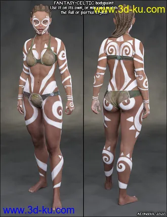 3D打印模型Aki Bodypaints Vol 1 for Genesis 8 Female(s)的图片